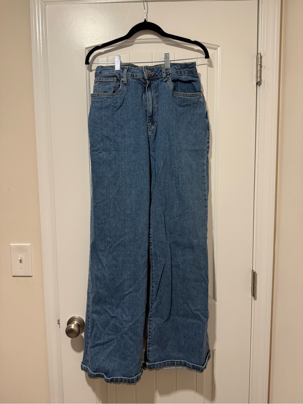 Cotton On Curvy, High-Rise Wide-Leg Women's Jeans - Blue